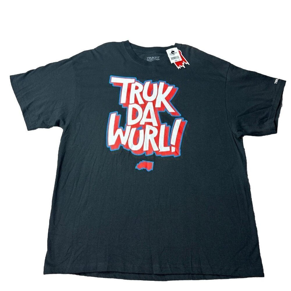 TrukFit Men's T-Shirt Truk Da Wurl Lil Wayne Short Sleeve Black Size 2XL New